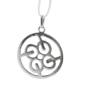 Colgante redondo de plata esterlina con icono abstracto Tema religioso cristiano Regalo PARA TODOS Precio de fábrica Joyería al por mayor - Product Image 2