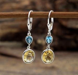 Fashionable Fine Jewelry Wholesale Handmade <b>Citrine</b> Gemstone Dangle <b>Earrings</b> 925 Solid Sterling Silver for Women With 925 Stamp - Product Image 4