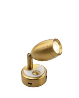 Lampe de lecture RV à double port USB Type C à charge rapide, 12V, LED tactile à intensité variable, rotative, pour caravane, bateau, marine