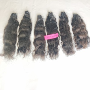 ผมแท้ 100% แบบ Double Weft ผลิตด้วยเครื่องจักร จัดเรียงเส้นผมอย่างดี ผมอินเดียเวอร์จิ้นเรมี่ สำหรับผู้หญิง สีดำ ทรงลอนลึกแบบหลวมๆ ไม่มีการต่อเป็นช่อ - Product Image 3