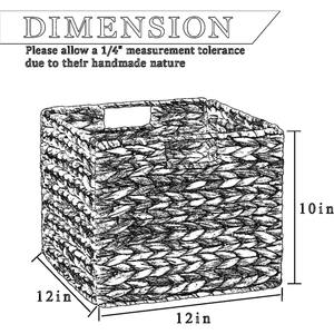 <b>Square</b> water hyacinth <b>basket</b> Handmade Storage <b>Basket</b> Wholesale eco-friendly Made in Vietnam - Product Image 2