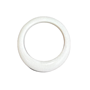Bracelet jonc élégant en résine blanche unie - Bracelet manchette minimaliste en acrylique ultra brillant - Jonc intemporel pour femme, idéal au quotidien - Product Image 1