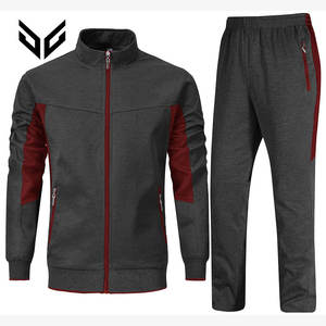 Chándal de gimnasio azul personalizado para hombre, ropa deportiva estampada ajustada a la moda, chándal deportivo en blanco de dos piezas - Product Image 1