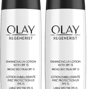 Loción Facial Regeneradora Olay Regenerist con Protector Solar SPF 15 de Amplio Espectro, Sin Perfume, 2.5 fl oz, (Paquete de 2) - Product Image 1