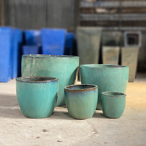 Artistic Glazed Finish Ceramic Pot Large Handmade Planter For Outdoor Garden Villas Landscaping OEM ODM Factory Wholesale <b>Supply</b> - Product Image 3