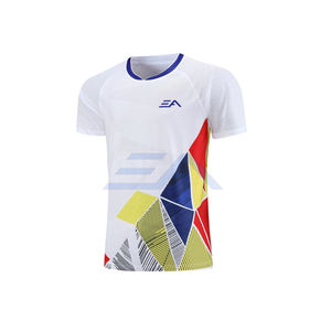 Uniforme de tennis à manches courtes respirant à séchage rapide, vêtements de sport pour hommes adultes de haute qualité - Product Image 6