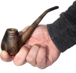 Pipa de fumar de madera ecológica para hierbas, pipa de madera artesanal para tabaco suave, ideal para clubes, bares y hookah. - Product Image 3