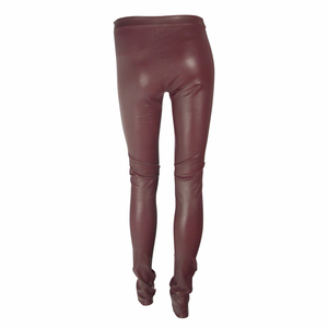 Leggings de cuero puro de moda para mujer, pantalones sexis de cuero con Control de barriga de cintura alta, mallas de moda - Product Image 6