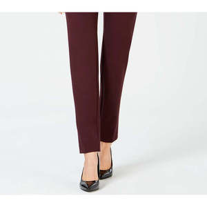 Pantaloni Alfani da donna a gamba dritta in maglia Ponte, a vita alta, traspiranti, antipiega, stile ufficio, taglia 2P per l'autunno - Product Image 3