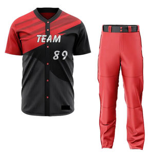 Uniforme de baseball imprimé avec logo personnalisé unisexe Nouveau design avec des ensembles de couleurs unies respirantes de bonne qualité - Product Image 1