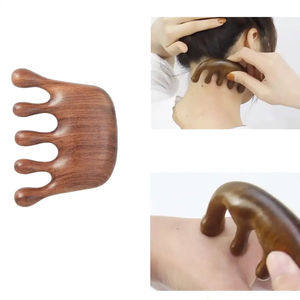 Peigne à cheveux en bois de santal naturel à dents larges Mini outil de coiffure sans statique pour salon de maison voyage peigne à barbe à la mode - Product Image 2