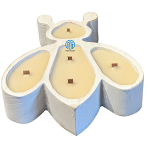 Ideal para regalar o adornar su propio espacio interior Cuenco de madera Vela Cuenco de madera en forma de abeja Vela perfumada Hecho en Vietnam - Product Image 5