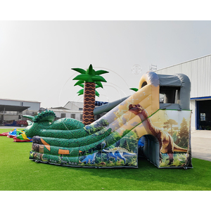 Commercial 055mm PVC <b>Inflatable</b> Dinosaur Wet Dry Combo Bounce House - Product Image 2
