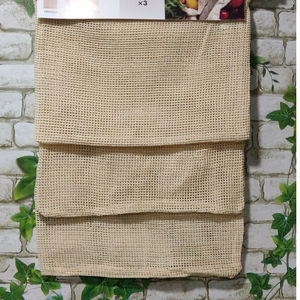 Bolsas de yute de algodón orgánico 100% con logotipo personalizado impreso, bolsa de malla ecológica con cordón para embalaje de verduras, reutilizable - Product Image 2