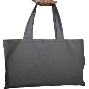 Sac fourre-tout réutilisable en toile de coton biologique personnalisable Sac fourre-tout personnalisé de grande capacité avec impression personnalisée recyclable - Product Image 1