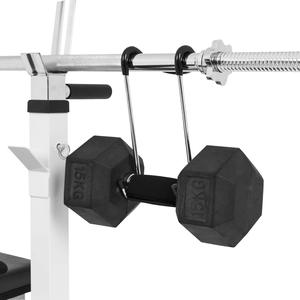 Venta al por mayor Cuerpo-Sólido Logotipo personalizado Mancuerna ajustable Ganchos de observación Gimnasio Equipo de fitness con material de acero de goma - Product Image 3