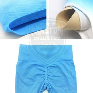 Venta caliente señoras gimnasio Fitness ropa transpirable sin costuras Yoga traje conjunto hecho de Spandex poliéster patrón sólido - Product Image 6