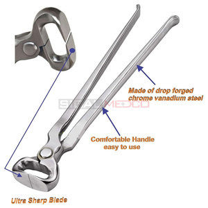 Cortador de Pezuñas Premium de Acero Inoxidable Alemán, Acabado Mate Resistente al Óxido, Agarre Ergonómico, Recortador de Pezuñas de Caballo Reutilizable - Product Image 3
