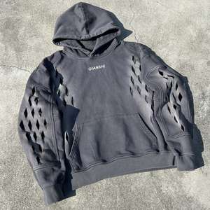 High Quality Fleece Regular Fit Cropped Zipper-Up Hoodie <b>Men</b> Embroidered 600GSM Heavy Cotton Plain Dyed Winter - Product Image 5