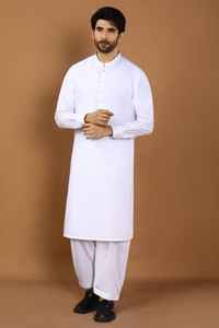 Factory-Made 2026 Latest Design Summer <b>Men's</b> <b>Shalwar</b> <b>Kameez</b> Suit Casual Cotton Long Sleeves Solid Pattern for Daily Eid - Product Image 5