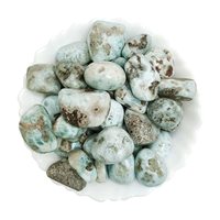 Vente en gros de pierres de larimar polies KALA CUTURE - Modèle T001 - Équilibrage des chakras Reiki - Fabrication de bijoux - Cristaux positifs