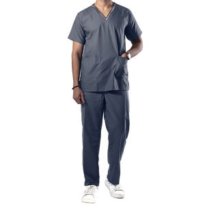Haute qualité hommes gris gommage survêtement ensembles uniforme Spandex gommages uniformes ensembles à la mode médecin uniformes médicaux - Product Image 4