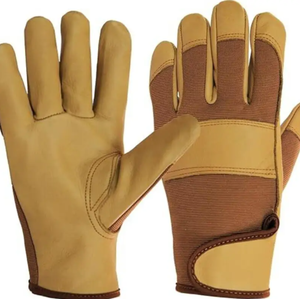 ถุงมือทำงานเชื่อมแบบปลอดภัยสองชั้นช่างเชื่อมก่อสร้างอุตสาหกรรมหนังวัวออกแบบได้ตามต้องการ - Product Image 5