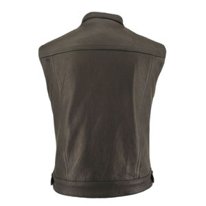 2023 Unique High Quality Men Leather Motorbike <b>Vest</b> Custom Printed Logo Breathable OEM Services Motorbike Leather <b>Vest</b> - Product Image 2