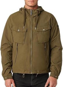 Veste d'hiver légère pour homme en gros, noire et grise, à capuche, coupe-vent Flash Forward, avec décoration en fourrure, en coton imperméable - Product Image 2