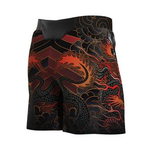 Venta al por mayor OEM personalizado MMA Fight Shorts Unisex UFC entrenamiento competición sublimación pantalones cortos ropa de boxeo 100% poliéster duradero - Product Image 3