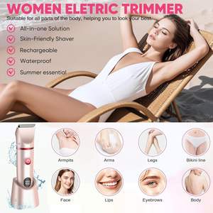 Afeitadora Eléctrica Húmeda/Seca para Mujer con USB, Impermeable IPX7, Doble Cuchilla de Lámina, Lavable, para Afeitar el Cuerpo y el Bikini - Product Image 5