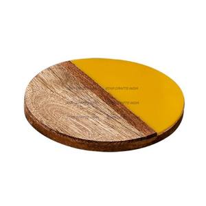 Cérémonie du thé Tasse créative de style japonais Dessous de verre carrés en résine de bois pour boissons de SCI - Product Image 6