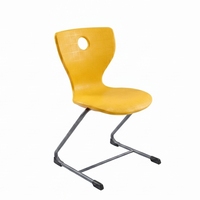 Silla Escolar Moderna de Plástico Verde con Patas de Metal y Respaldo Sólido, Marca ARSU, Altura Ajustable, Monobloque para Niños