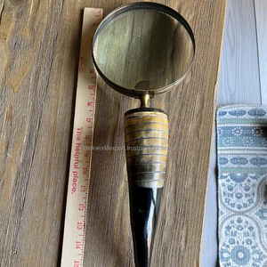 เครื่องมือช่วยอ่านหนังสือคุณภาพสูงแบบโบราณทำจากเขาควายแท้จับแว่นขยายสไตล์สัตว์โดย fwe - Product Image 1