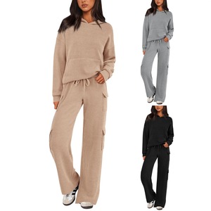 Sudaderas con capucha para mujer, conjuntos de dos piezas, Sudadera con capucha estampada de alta calidad, pantalones de chándal, traje informal para correr, prendas de vestir y pantalones para mujer - Product Image 1