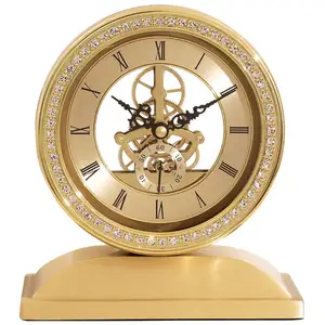 2024 New Releases Handmade European Custom Modern home decoration Antique Table Clocks for Living Room at Competitive Price