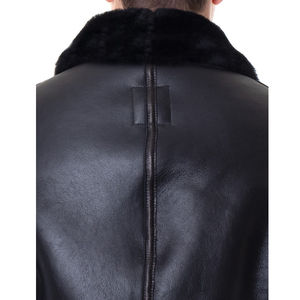 Veste en cuir noir sur mesure, vente directe du fabricant 2024, logo imprimé, fabrication artisanale, design professionnel confortable - Product Image 5
