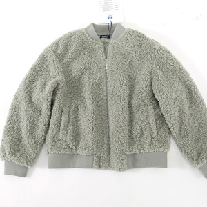 Otoño Invierno personalizado al aire libre a prueba de viento Zip up abrigos cortos de lana de las mujeres - Product Image 1