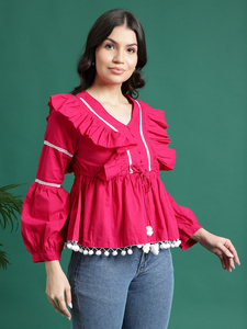 เสื้อกล้ามผ้าฝ้ายทรงวินเทจสำหรับผู้หญิง พร้อมลายพิมพ์แบบดิสชาร์จ แขนสั้น เหมาะสำหรับใส่ทำงาน ย้อมสีสำเร็จรูป บริการ OEM ขายส่งจำนวนมาก - Product Image 2