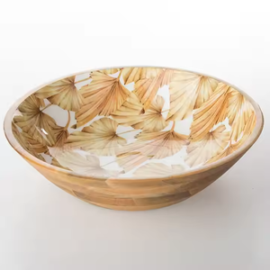 Vajilla personalizada de madera de Acacia con estampado de esmalte, juego de ensaladeras redondas para regalo de fideos, fabricado entero - Product Image 3