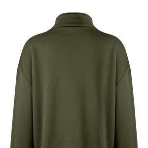 Best-Selling Women's Turtleneck Sweatshirt Custom 100% Cotton Printed Logo Front Zipper-<b>Up</b> Breathable Quick-Dry Casual Winter - Product Image 3