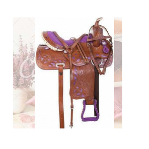 Silla de Montar Inglesa Occidental de Cuero Genuino, Cuero de Lujo de Alta Calidad, Equipo de Equitación Resistente y Duradero - Product Image 5