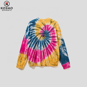 Tie Dye Sudadera con capucha y sudaderas de la mejor calidad Hombres mujeres tie Dye 100% Algodón Terry Pullover Tie Dye Sudadera con capucha - Product Image 2