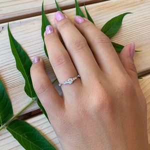แหวนเงินทำด้วยมือสไตล์ Boho เครื่องประดับ925เงินแท้สีขาวบุษราคัมเครื่องประดับแหวนแนวโน้มสำหรับผู้หญิงของขวัญสำหรับผู้หญิงสำหรับเธอ - Product Image 2