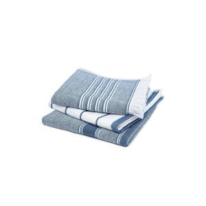 Asciugamano da 3 pezzi Elis 100% filo di cotone biologico tinto speciale tessitura grigio-crema 40x60 Cm