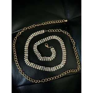 เข็มขัดโลหะประดับทองสำหรับผู้หญิง ดีไซน์โซ่เพื่อเป็นเครื่องประดับที่มีสไตล์ - Product Image 4