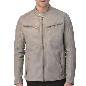 Veste en cuir slim pour homme la plus vendue, respirante, en matériau de haute qualité, col montant, design élégant et tendance, service OEM pour - Product Image 1