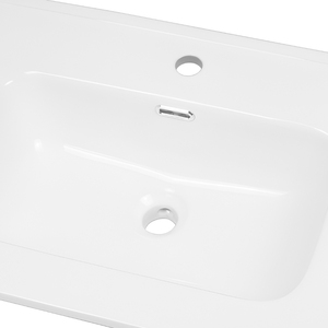 Lavello da incasso bianco lucido in ceramica 71x46 cm per mobili da bagno Pack 1 - Product Image 3