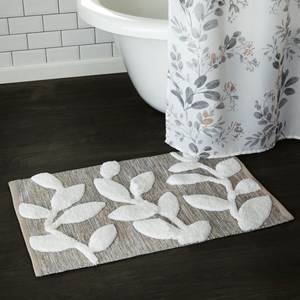 Tapis de bain moderne tufté à la main en coton floral pour bureau à domicile, hôtel, qualité supérieure - Product Image 3