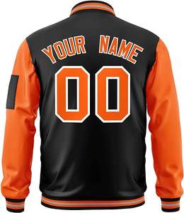 Logo personnalisé Laine Chenille Broderie Baseball Letterman Vestes Hommes Vintage Blanc En Cuir Manches Varsity Veste - Product Image 2